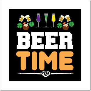 Beer Time T Shirt For Women Men Posters and Art